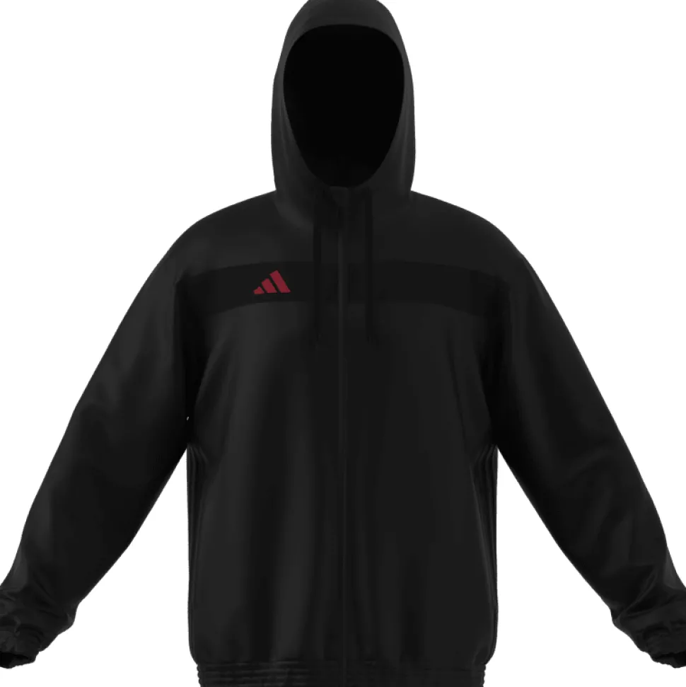 Adidas Full-Zip Hoodie Tiro 25 Essentials black-better scarlet