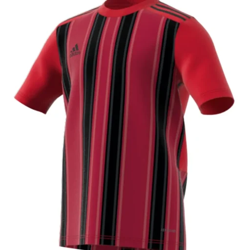 Adidas Kinder Kurzarm Trikot Striped 21 rot-schwarz