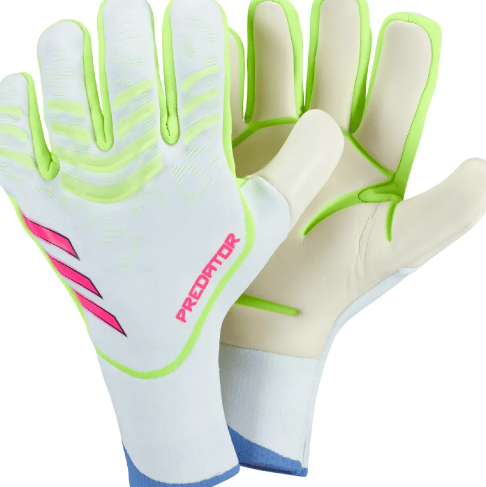 Adidas Torwarthandschuhe Predator PRO Promo Fingersave white-lucid lemon