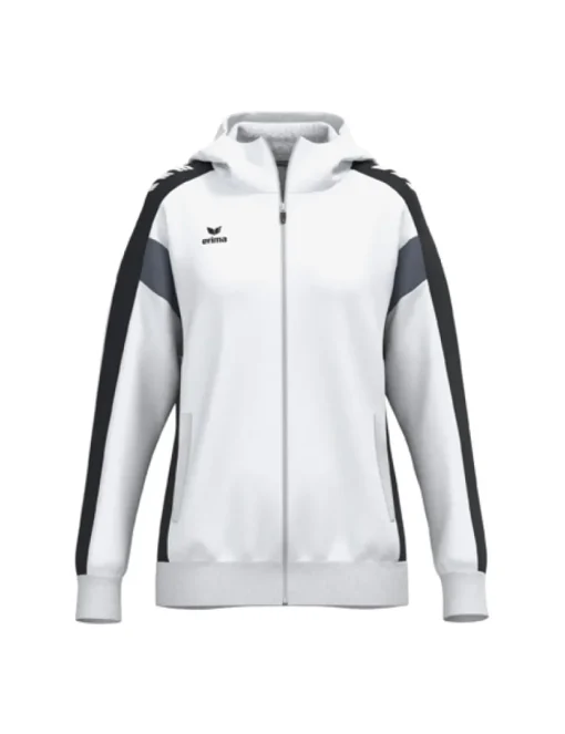 Erima CELEBRATE 125 Damen Trainingsjacke mit Kapuze weiß/schwarz