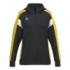 Erima CELEBRATE 125 Damen Trainingsjacke mit Kapuze schwarz/gelb