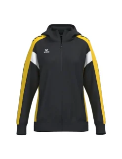 Erima CELEBRATE 125 Damen Trainingsjacke mit Kapuze schwarz/gelb