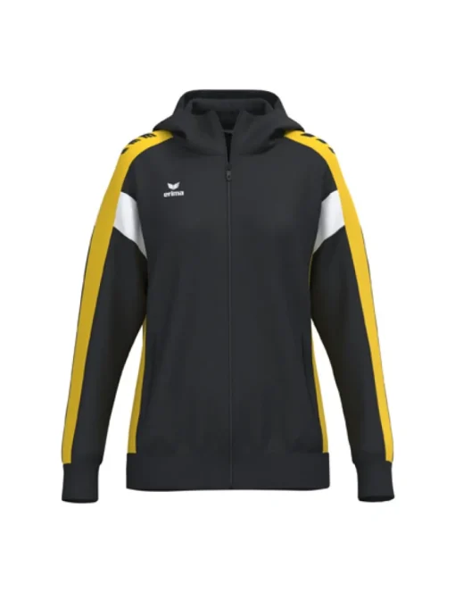 Erima CELEBRATE 125 Damen Trainingsjacke mit Kapuze schwarz/gelb