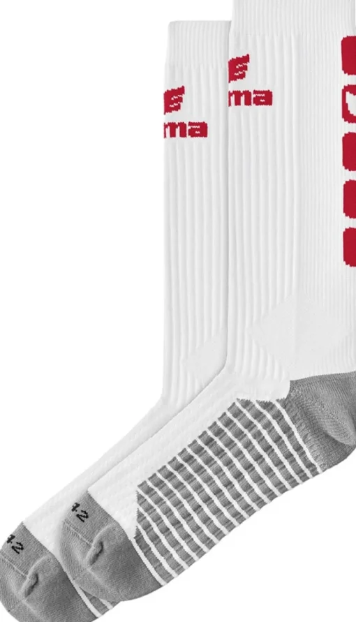Erima Classic 5-C Socken lang weiß-rot