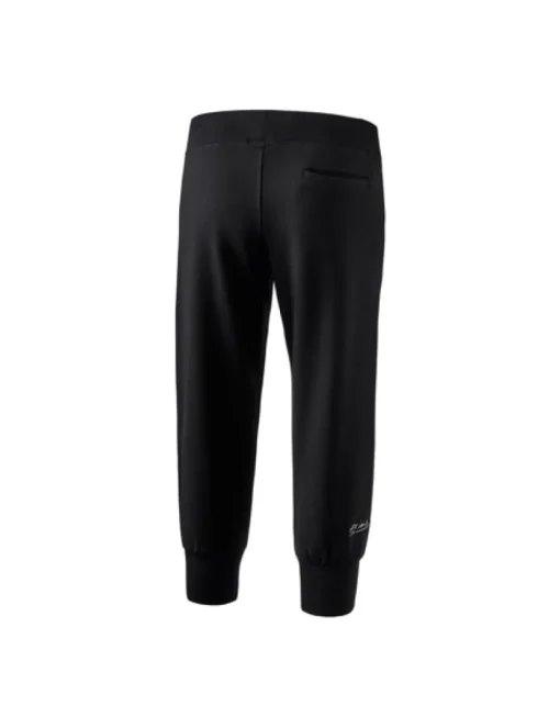 Erima Damen 3/4 Sweathose mit Bündchen schwarz