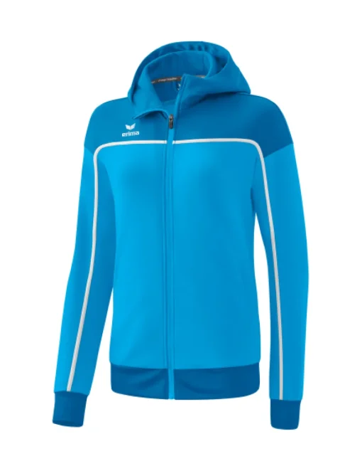 erima Damen CHANGE by erima Trainingsjacke mit Kapuze curacao/mykonos/weiß