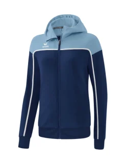erima Damen CHANGE by erima Trainingsjacke mit Kapuze new navy/faded denim/weiß