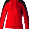 Erima Damen EVO STAR Kapuzensweat rot schwarz