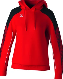 Erima Damen EVO STAR Kapuzensweat rot schwarz