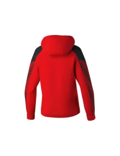 Erima Damen EVO STAR Kapuzensweat rot schwarz
