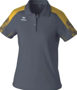 Erima Damen EVO STAR Poloshirt slate grey gelb