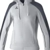 Erima Damen EVO STAR Trainingsjacke mit Kapuze weiß schwarz
