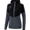 Erima Damen Hoodie Squad schwarz-grau