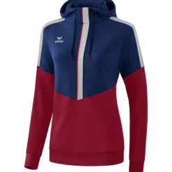 Erima Damen Hoodie Squad blau-rot-grau