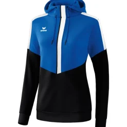 Erima Damen Hoodie Squad blau-schwarz-weiß