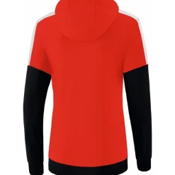 Erima Damen Hoodie Squad rot-schwarz-weiß