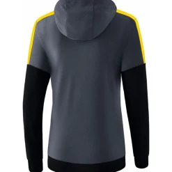 Erima Damen Hoodie Squad grau-schwarz-gelb