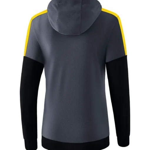 Erima Damen Hoodie Squad grau-schwarz-gelb