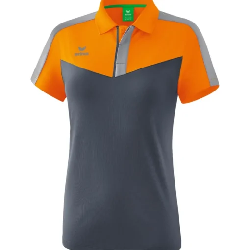 Erima Damen Poloshirt Squad orange-grau