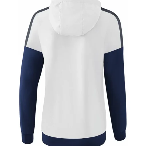 Erima Damen Tracktop Jacke mit Kapuze Squad weiß-blau-grau