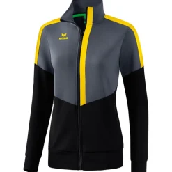 Erima Damen Trainingsjacke Squad grau-schwarz-gelb
