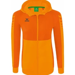 Erima Damen Trainingsjacke mit Kapuze Six Wings orange