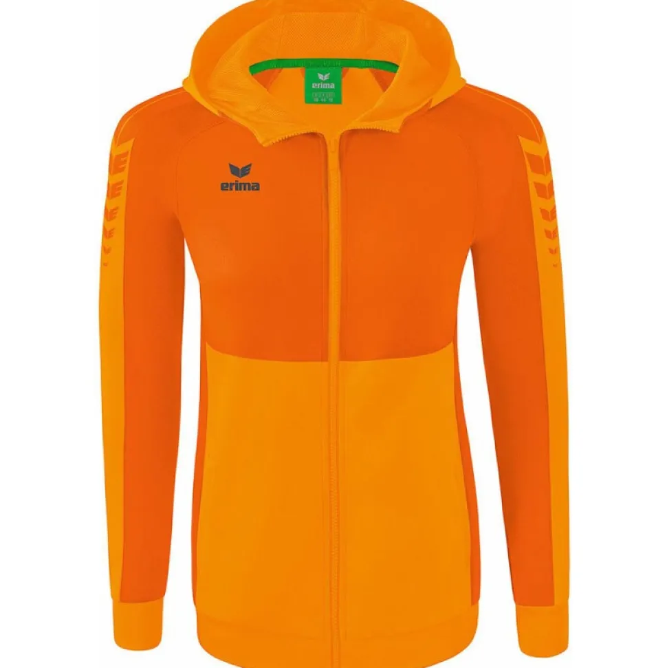 Erima Damen Trainingsjacke mit Kapuze Six Wings orange