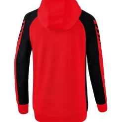 Erima Damen Trainingsjacke mit Kapuze Six Wings rot-schwarz