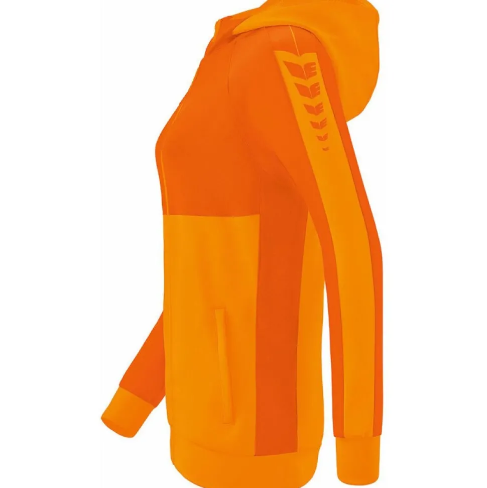 Erima Damen Trainingsjacke mit Kapuze Six Wings orange