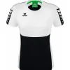Erima Damen T-Shirt Six Wings schwarz-weiß