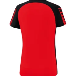 Erima Damen T-Shirt Six Wings rot-schwarz