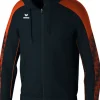 Erima EVO STAR Trainingsjacke mit Kapuze schwarz orange