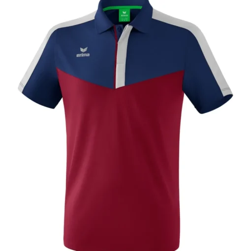 Erima Herren Poloshirt Squad blau-rot-grau