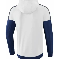 Erima Herren Tracktop Jacke mit Kapuze Squad weiß-blau-grau