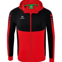 Erima Herren Trainingsjacke mit Kapuze Six Wings rot-schwarz