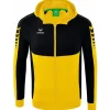Erima Herren Trainingsjacke mit Kapuze Six Wings gelb