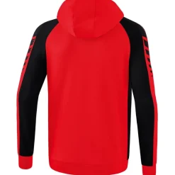 Erima Herren Trainingsjacke mit Kapuze Six Wings rot-schwarz