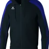 Erima Kinder EVO STAR Trainingsjacke mit Kapuze schwarz ultra violet