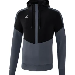 Erima Kinder Hoodie Squad schwarz-grau