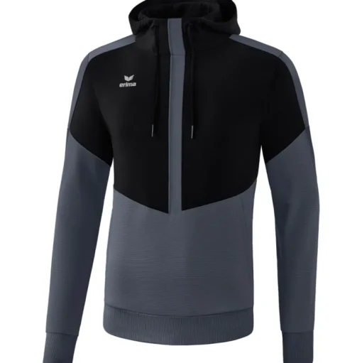 Erima Kinder Hoodie Squad schwarz-grau