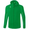 erima Kinder LIGA STAR Trainingsjacke mit Kapuze smaragd/weiß