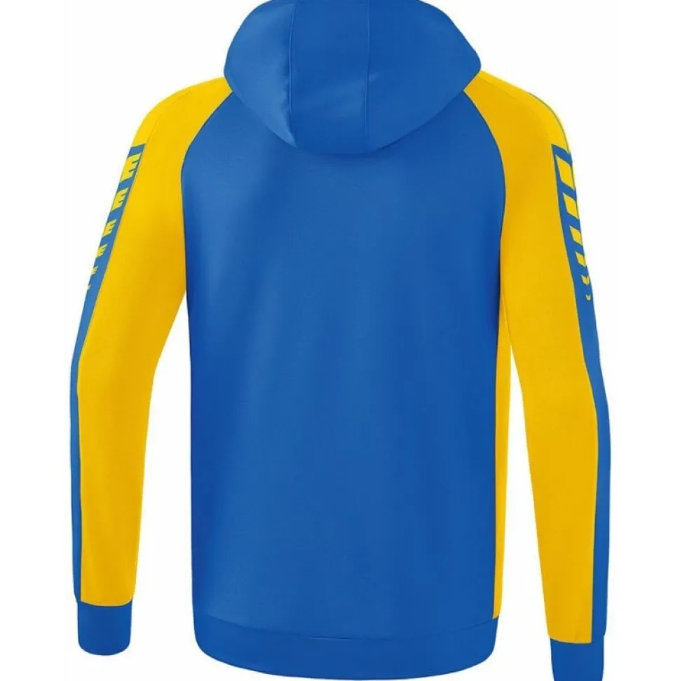 Erima Kinder Trainingsjacke mit Kapuze Six Wings blau-gelb