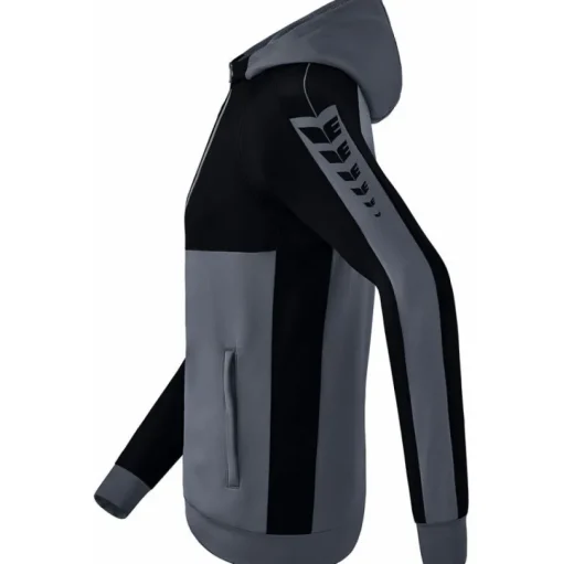 Erima Kinder Trainingsjacke mit Kapuze Six Wings grau