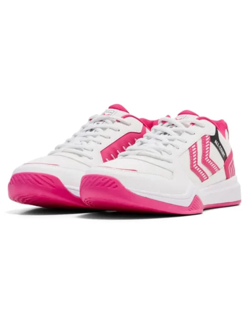 Hummel All Court Handballschuh bright white/raspberry sorbet