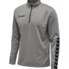 Hummel Hmlauthentic 24 Kids Half Zip Sweatshirt grey melange