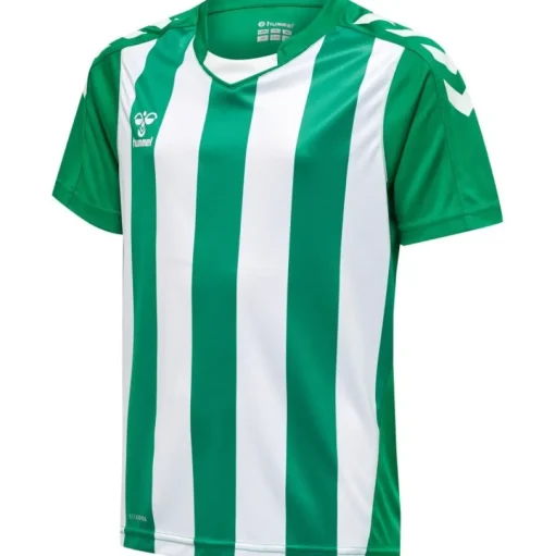 Hummel Hmlcore XK Striped Jersey S/S Kids jelly bean/white