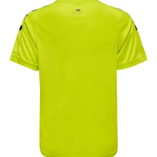 Hummel Hmlcore XK Striped Jersey S/S Kids lime popsicle/black
