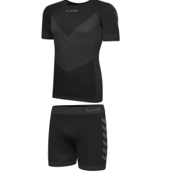 Hummel Sport/Performance Set First Seamless Shirt + Short Tight black