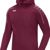 Jako Classico Kapuzenjacke maroon