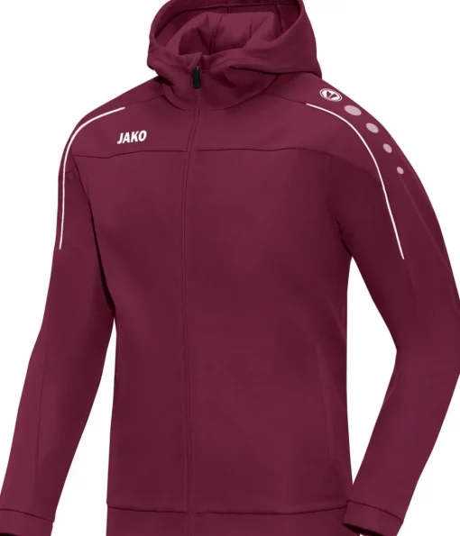 Jako Classico Kapuzenjacke maroon